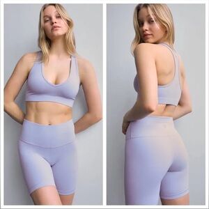 TNA aritzia butter biker shorts in lavender🪻